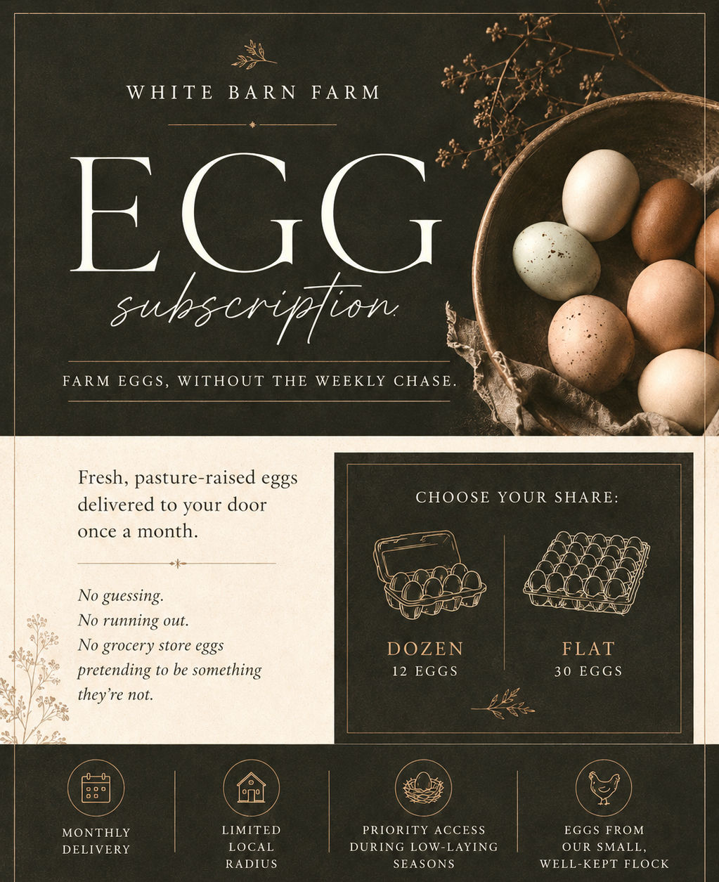 Monthly Egg Subscription/Delivery