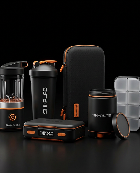 Firefly_Photorealistic dramatic studio group product photo on a deep black seamless backgr