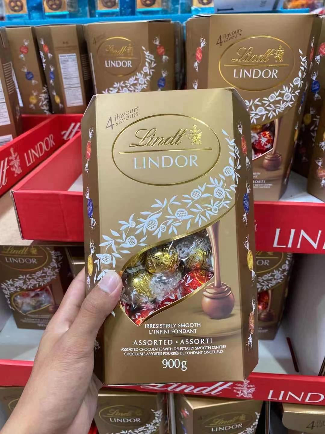 Lindor巧克力软心球混合四种口味900克大包装