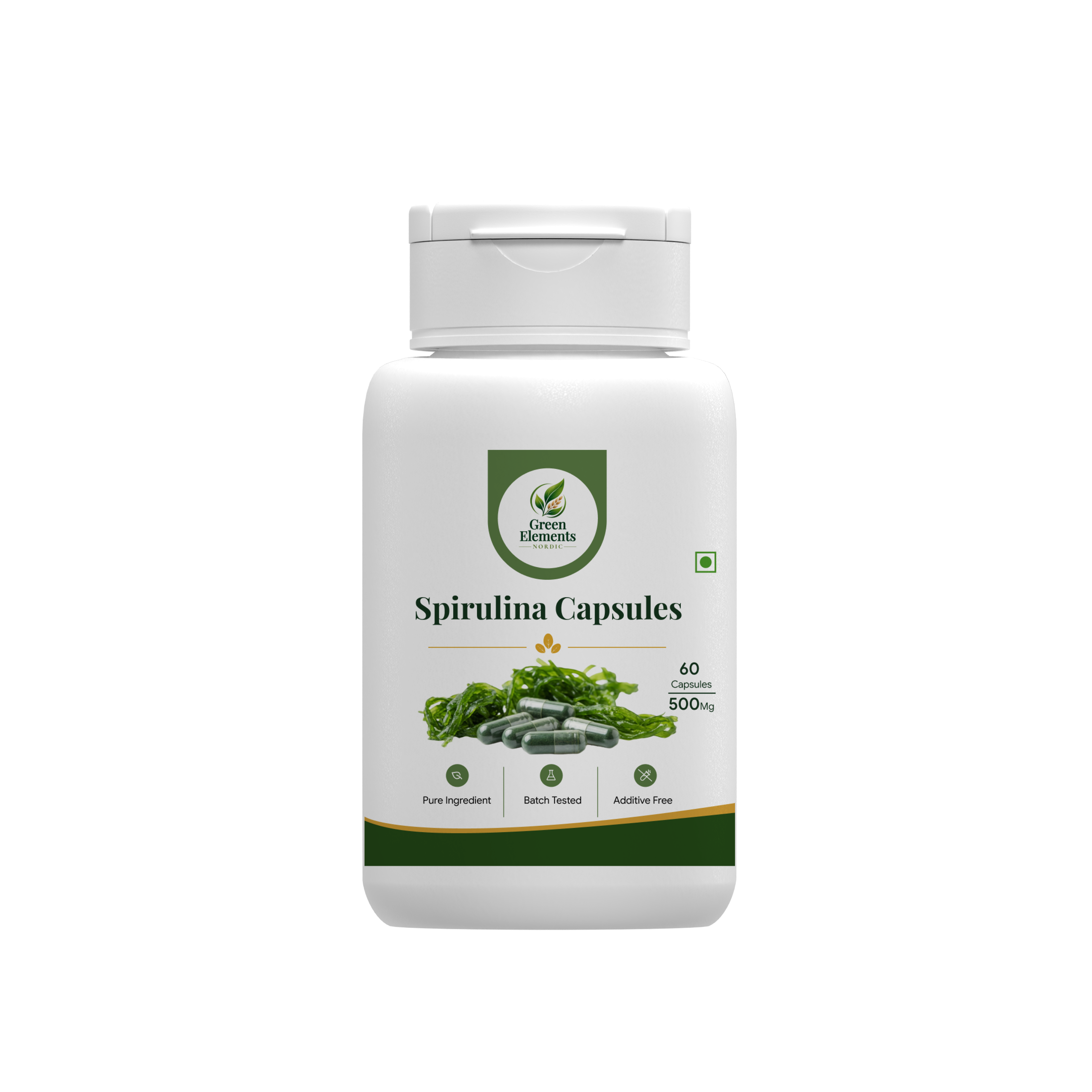 Spirulina Capsules 500mg | 60 Capsules