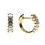 Thumbnail: 18K YELLOW GOLD BAGUETTE DIAMOND HUGGIE