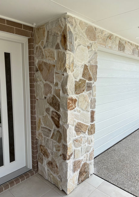 Brighton Random Loose Stone Cladding Garage Cooranbong New
