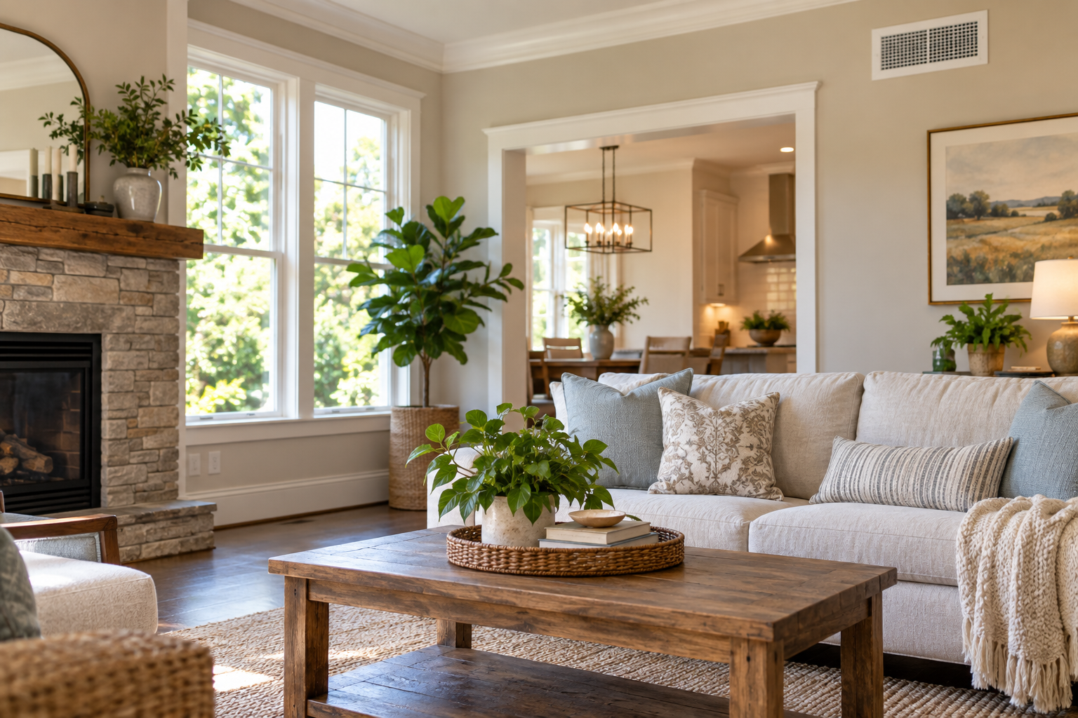 Warm, comfortable living room – heating repair in Waverly, AL