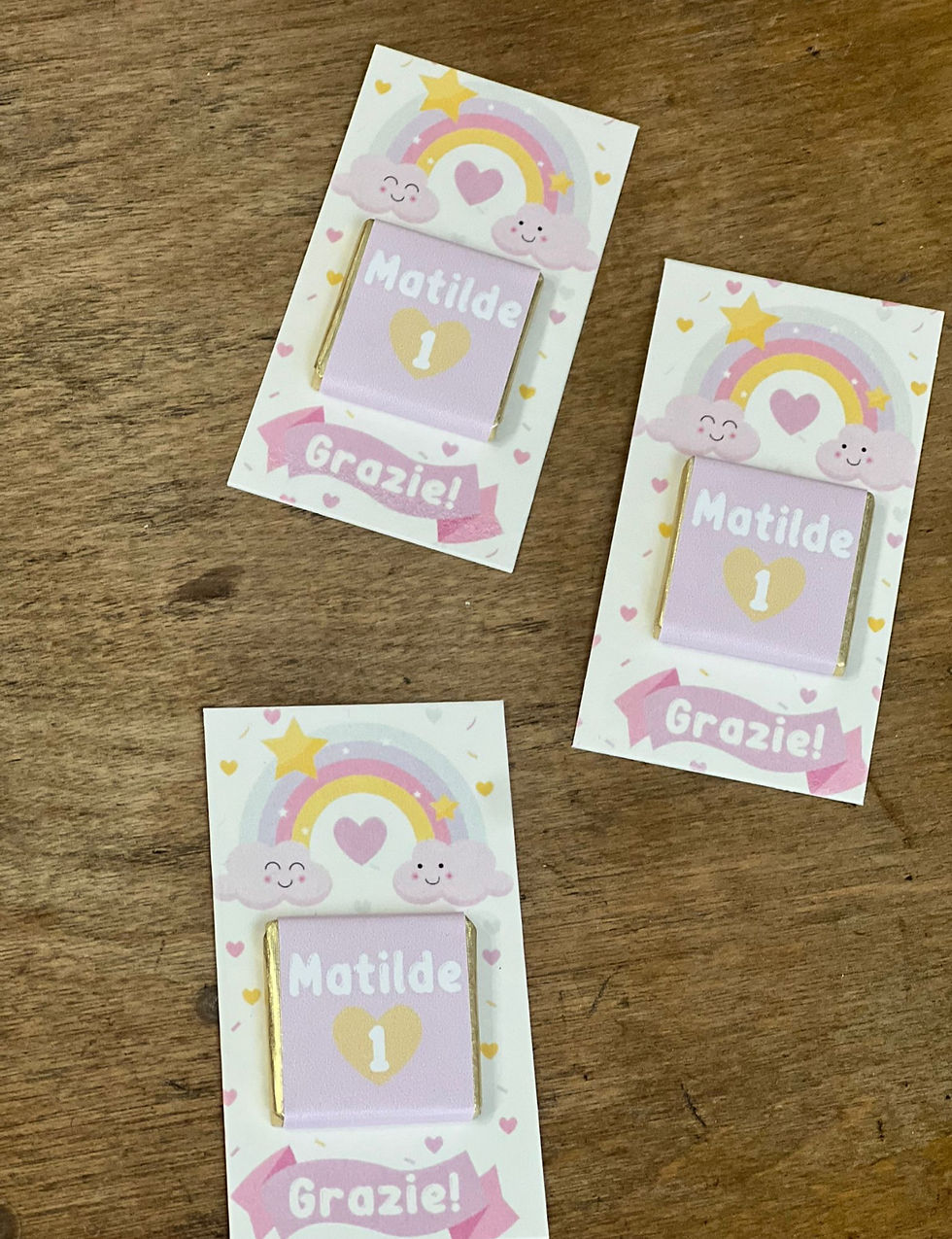 Miniatura: Tag con cioccolatino segnaposto