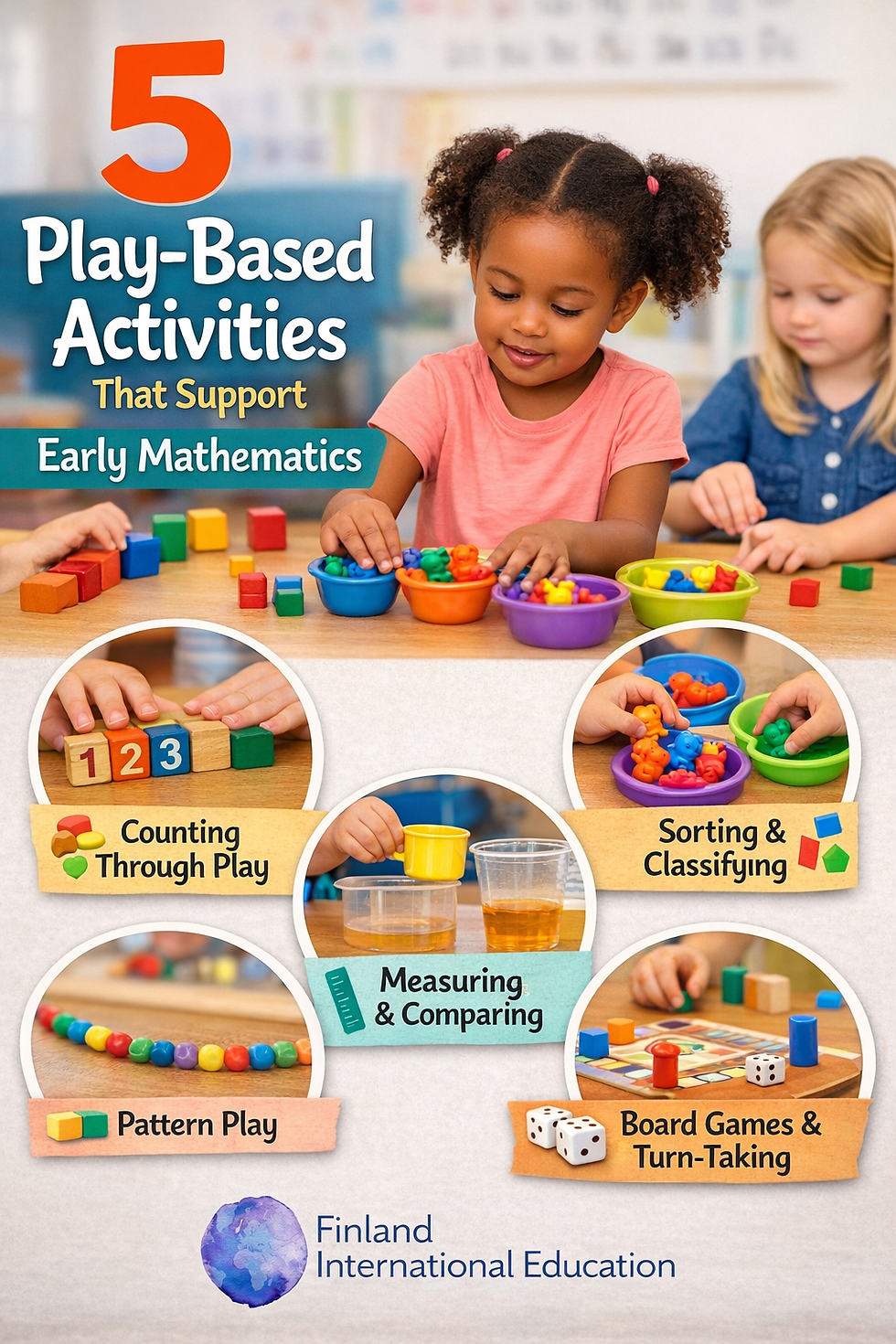 Play-based early mathematics activities inspired by Finnish early childhood education, presented by Finland International Education.