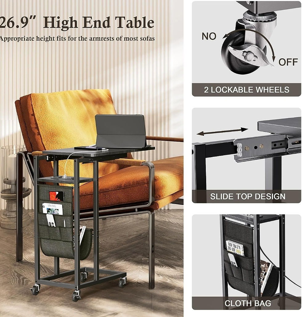 Thumbnail: 2Reviews

Colima C Shaped Slide Cover End Table with Charging Station

