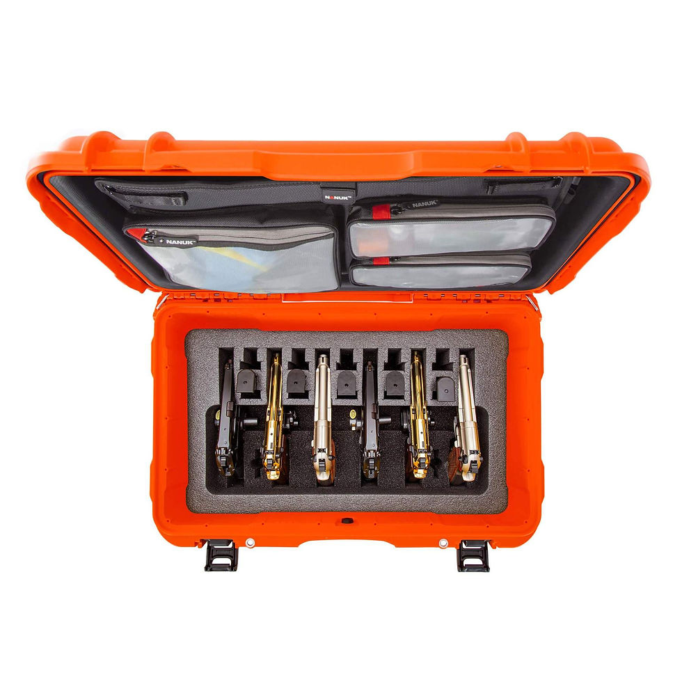 Thumbnail: NANUK 938 6 UP GUN CASE OPEN ORANGE