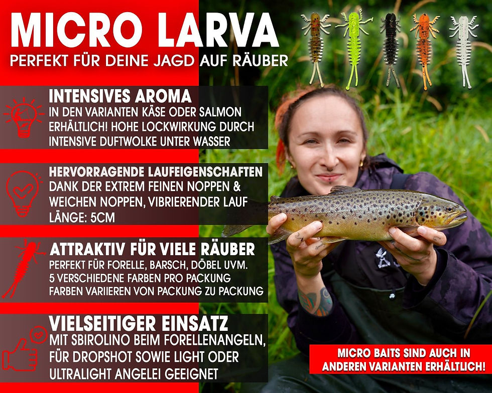 Miniaturbild: n und UL fischen entwickelt. Wild Devil Baits Micro Larva Mix 5cm