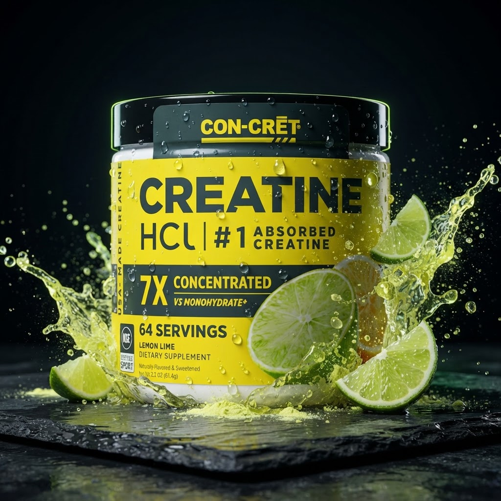 CON-CRĒT Creatine HCl — Lemon Lime powder