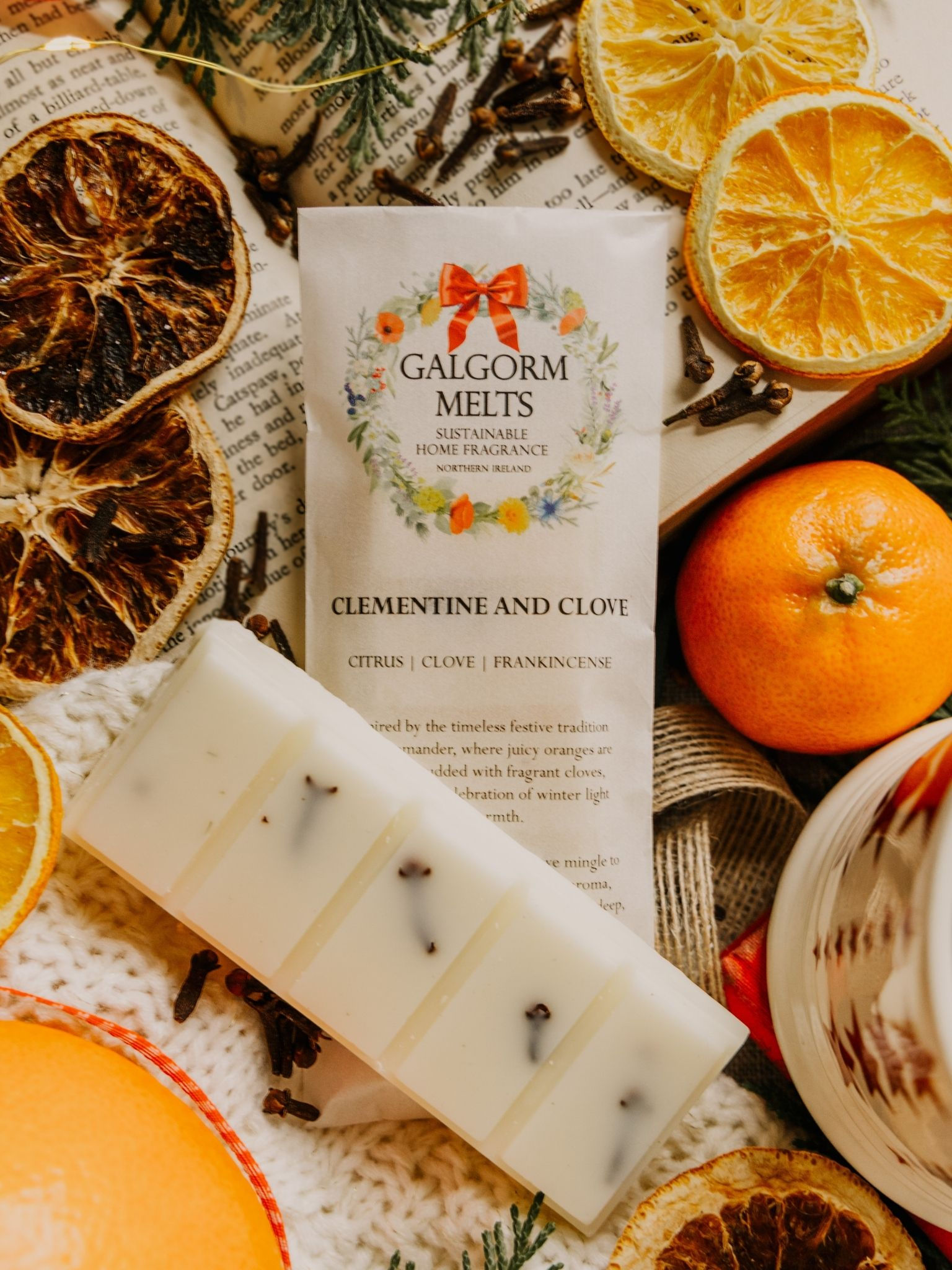 Clementine and Clove Soy Wax Melt