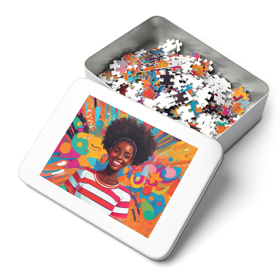 Thumbnail: Black Girl Jigsaw Puzzle (30, 110, 252, 500,1000-Piece)