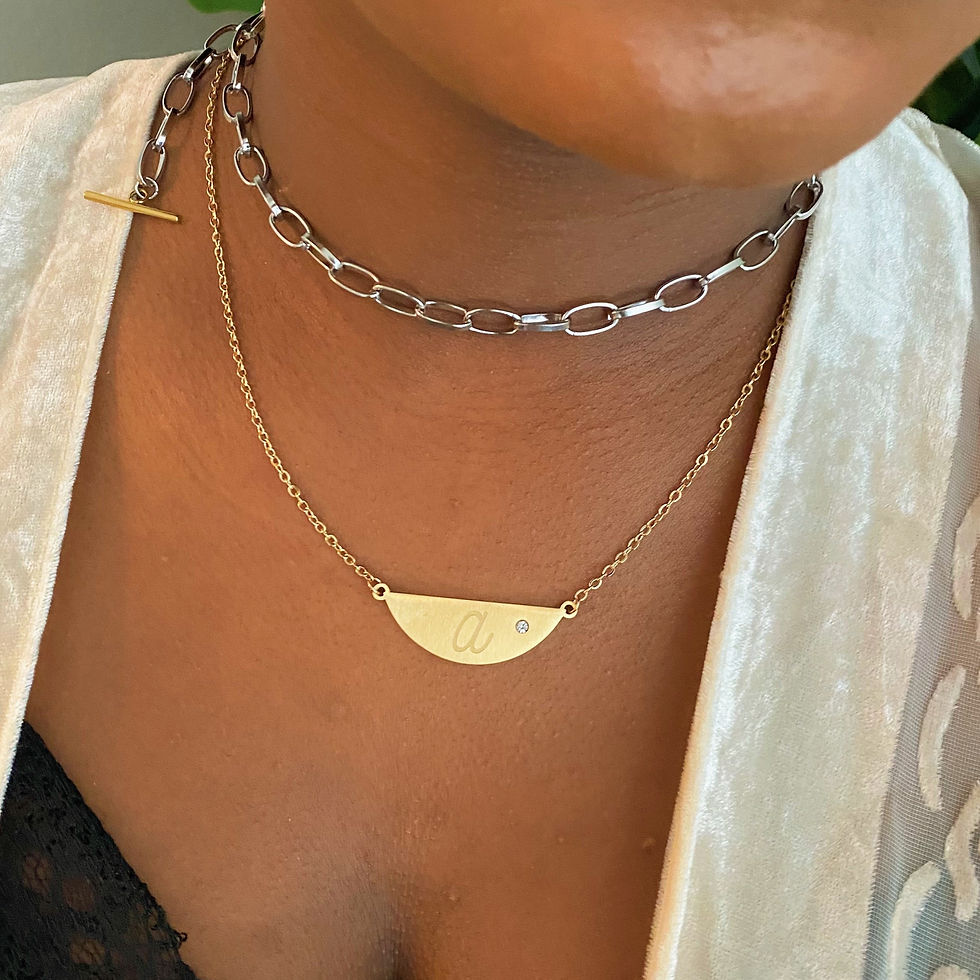 Thumbnail: Hamilton Sphere Initial Necklace