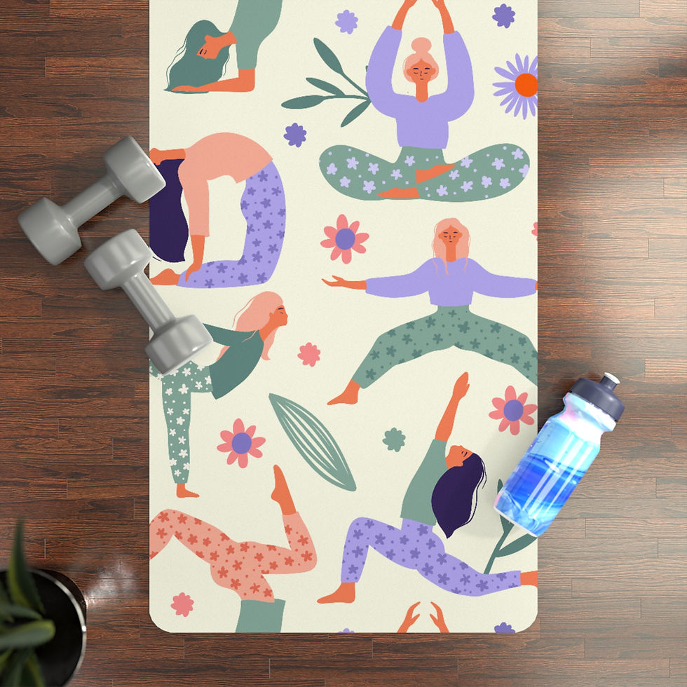 Thumbnail: Let's Do Yoga Rubber Yoga Mat, Non-Slip Exercise Mat for Fitness
