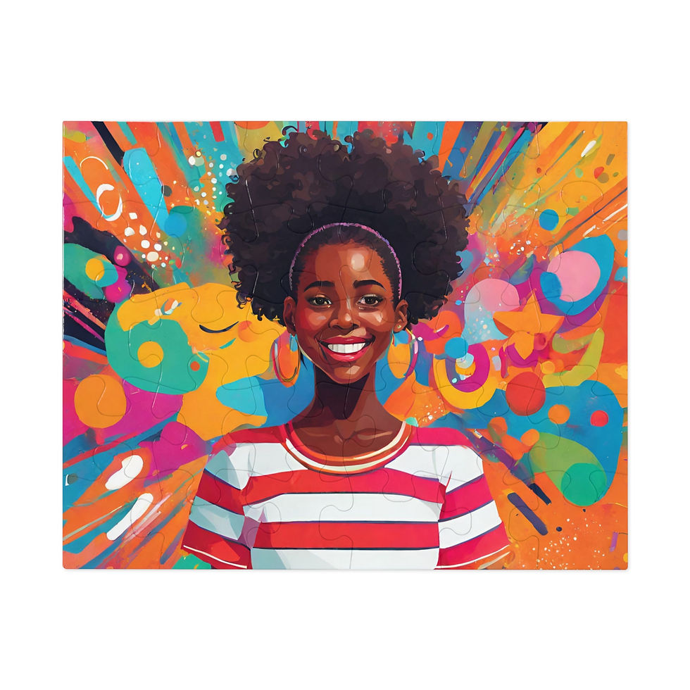 Thumbnail: Black Girl Jigsaw Puzzle (30, 110, 252, 500,1000-Piece)