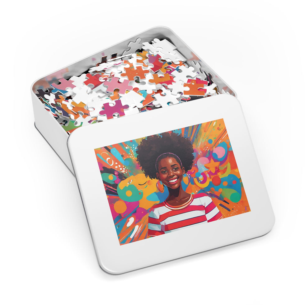 Thumbnail: Black Girl Jigsaw Puzzle (30, 110, 252, 500,1000-Piece)