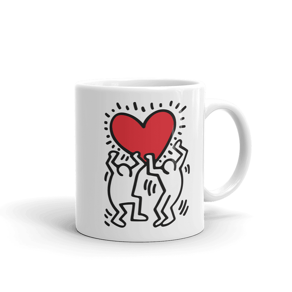 Thumbnail: Men Holding Heart Icon, Street Art Mug