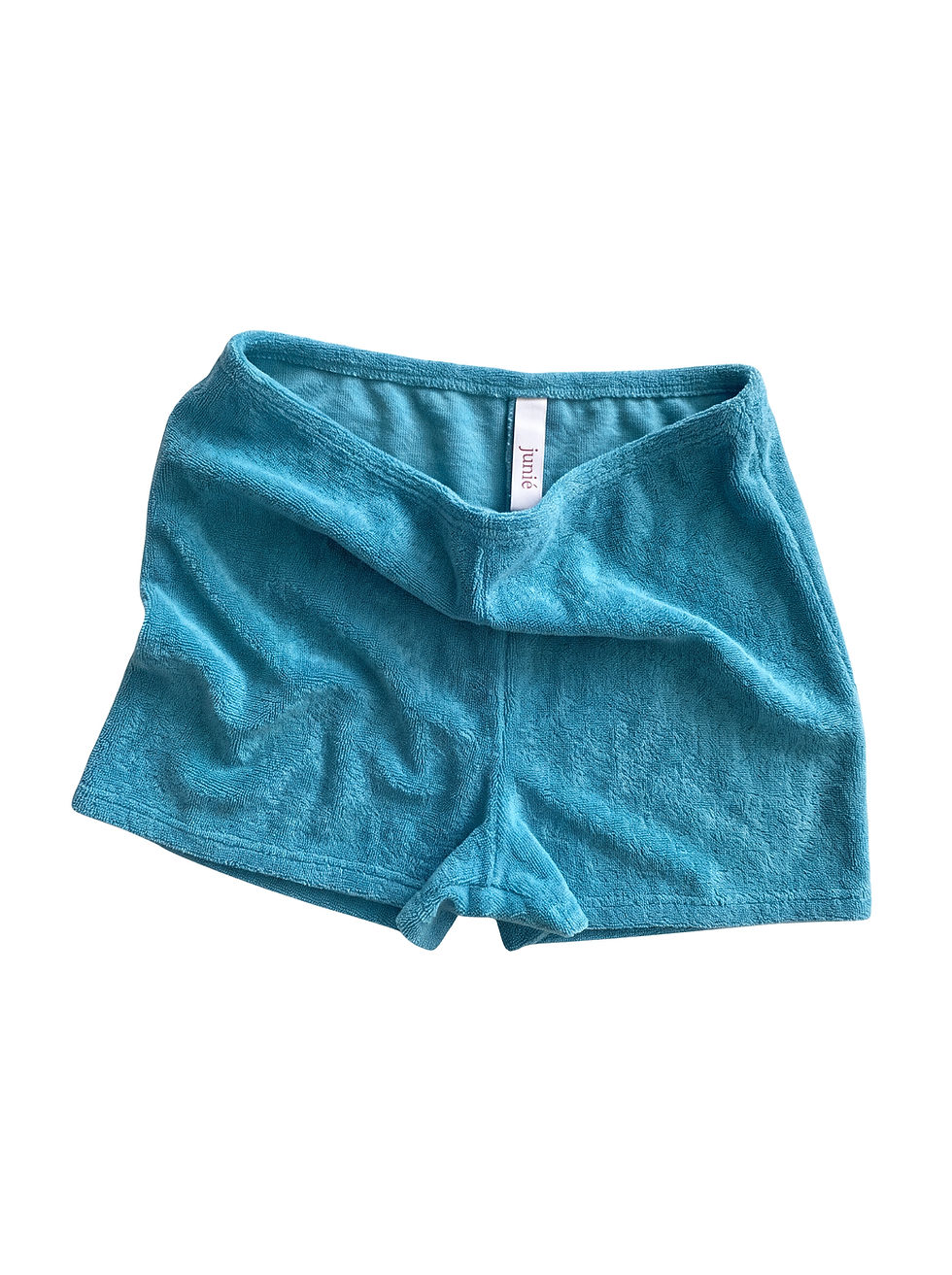 Terry towel women hotpant in turquoise blue