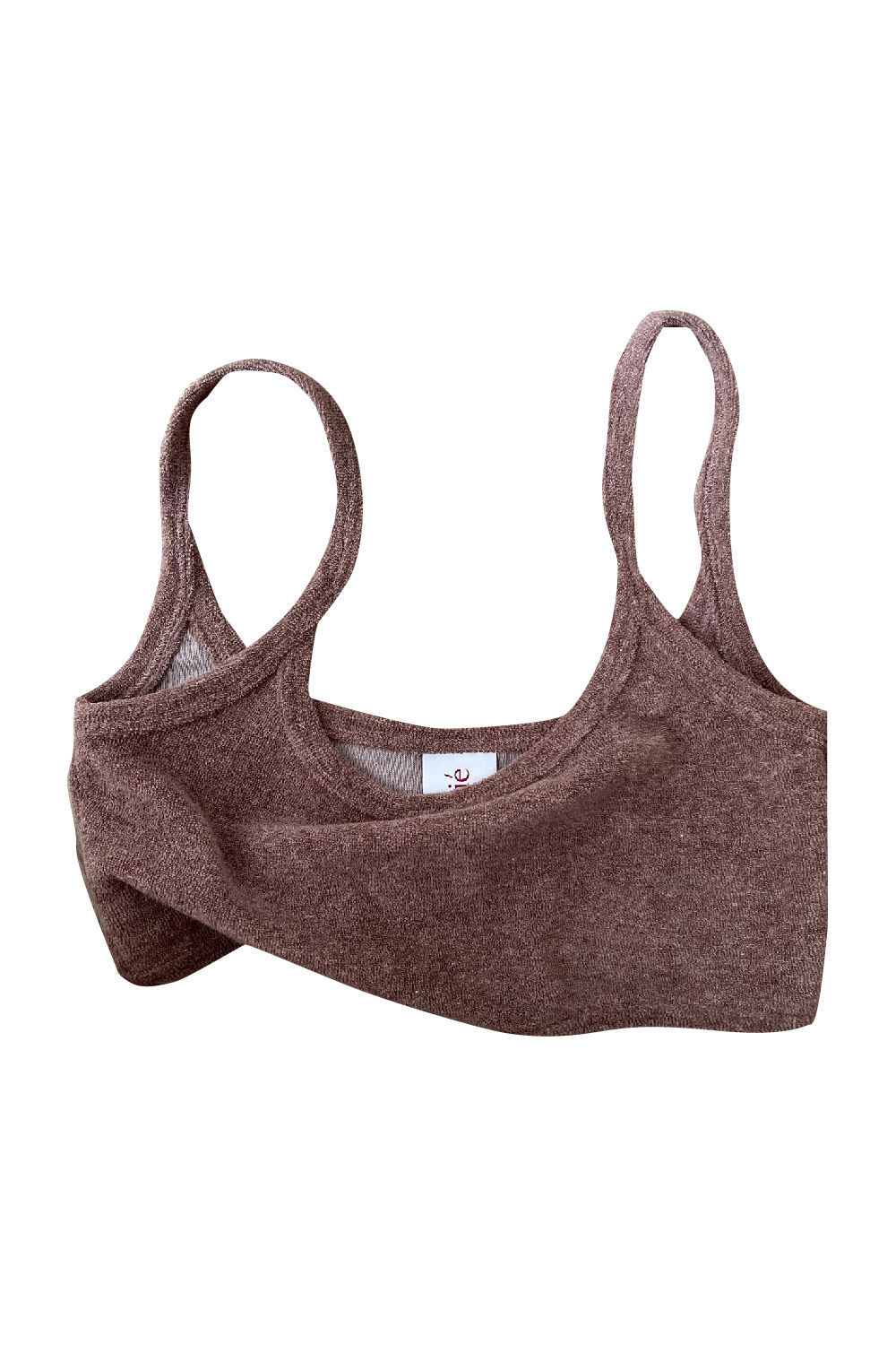 women Terry towel bralette in brown