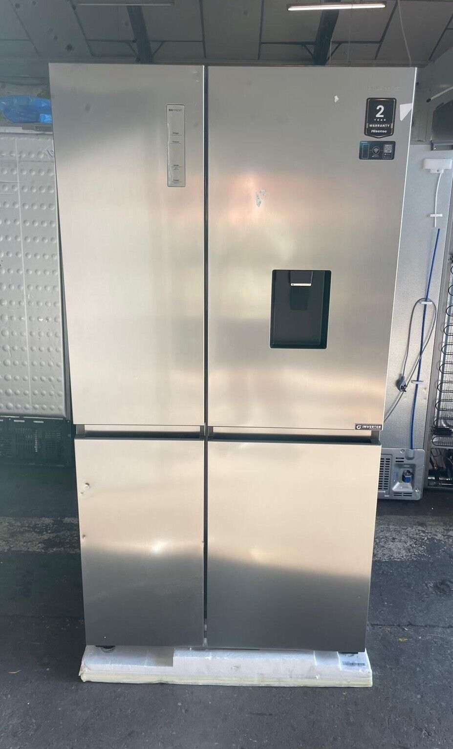 Thumbnail: HISENSE PureFlat RS840N4WCE American-Style Smart Fridge Freezer Stainless Steeal