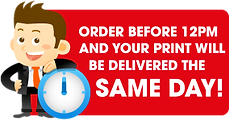 We print and deliver same day in Leeds