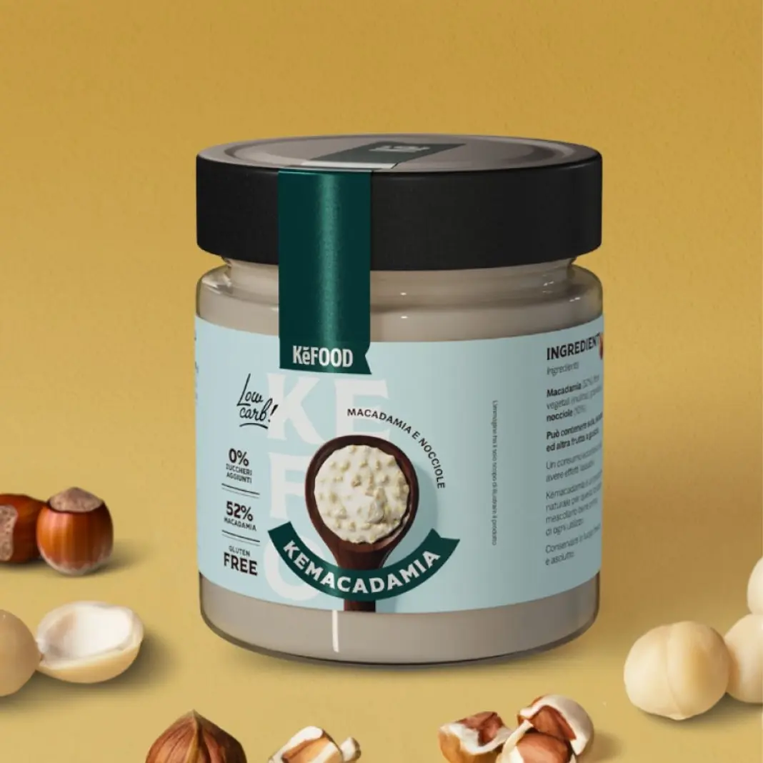 Crème de macadamia sans sucre et de noisettes - KEMACADAMIA 250g