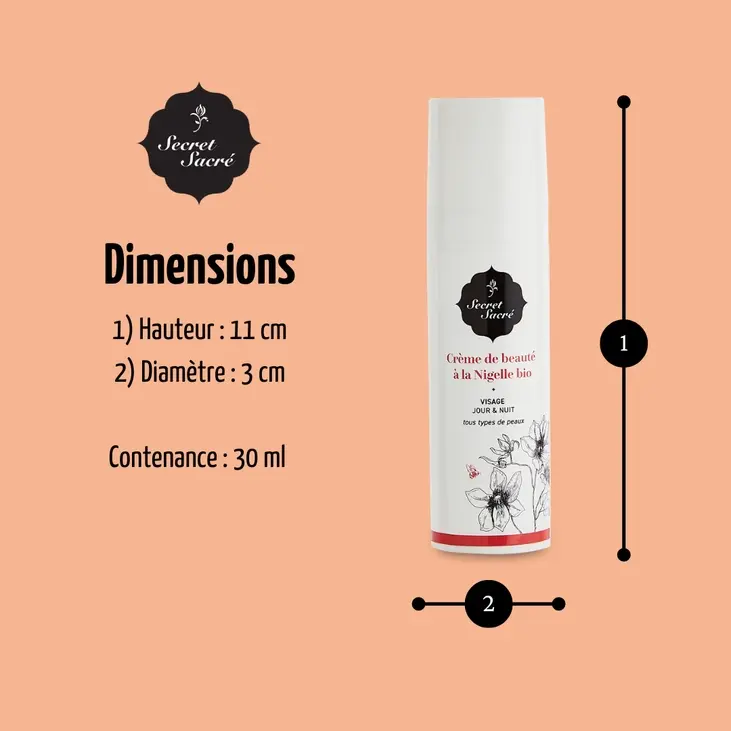 Miniature : Crème de beauté visage à la nigelle bio - Secret Sacré - 30 ml