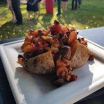 Vegan Vegetarian Option Gluten Free vegan chilli and baked potatoes (or sweet potato)