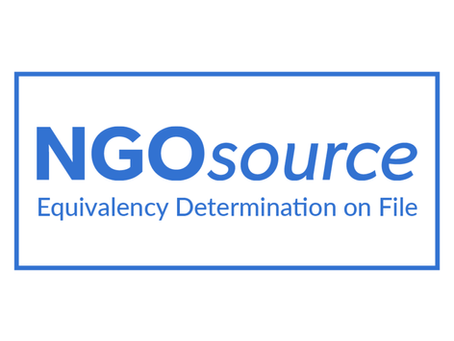 弊財団が米国NGOsourceによる同等性判定（ED）認証を取得しました