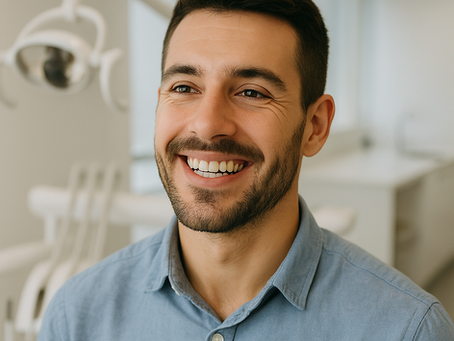 Fotografía editorial de una joven paciente durante una consulta odontológica en una clínica moderna de Santo Domingo, República Dominicana. Imagen ideal para representar evaluaciones dentales preventivas realizadas por dentistas certificados en República Dominicana.