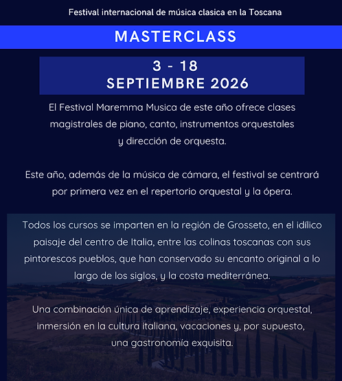 Volante del Festival Maremma Musica 2024