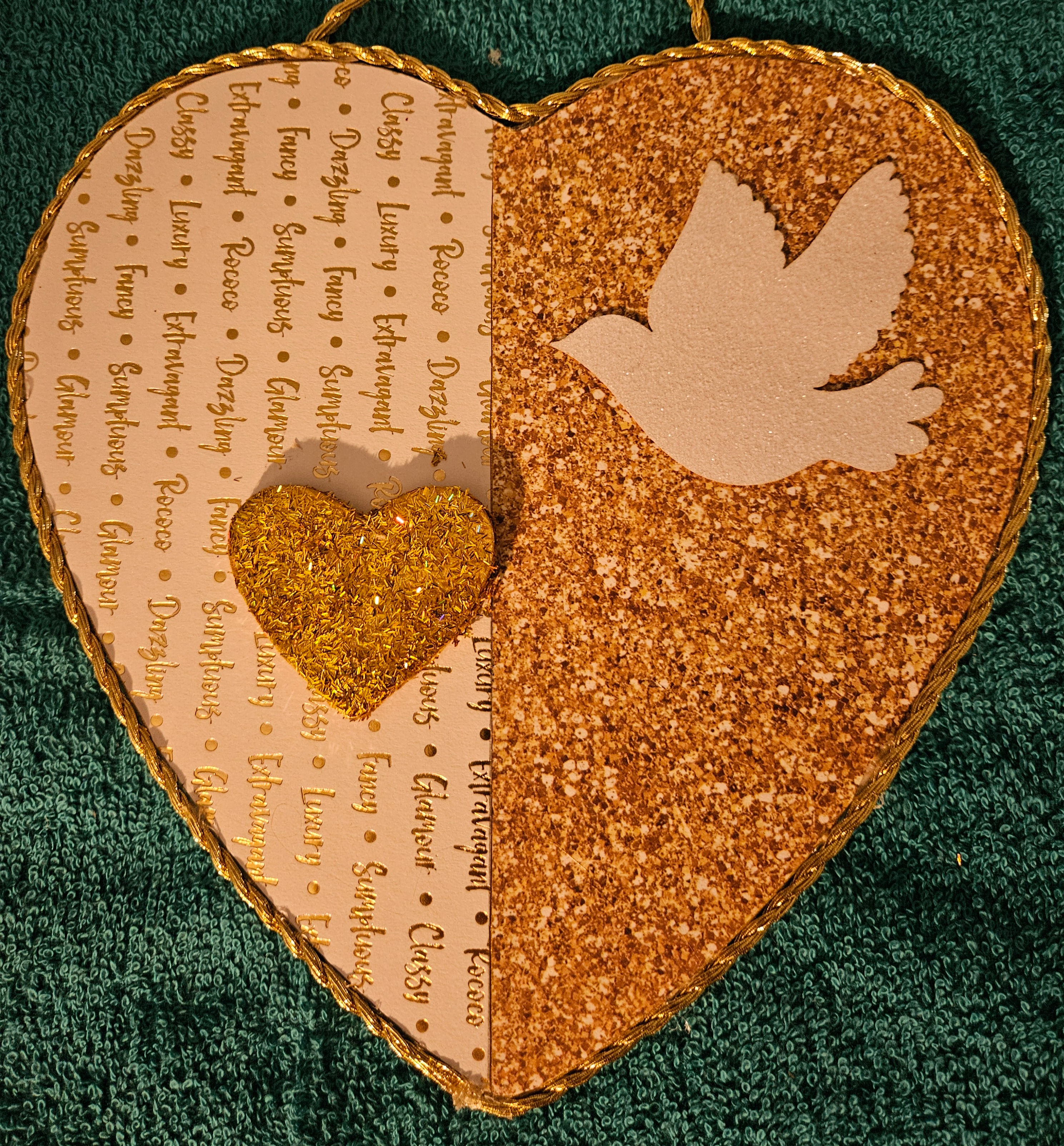 Dove over heart craft