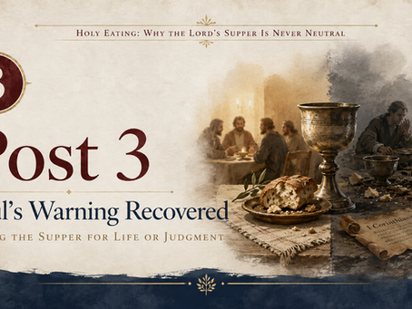 Paul’s Warning Recovered: Eating the Supper for Life or Judgment