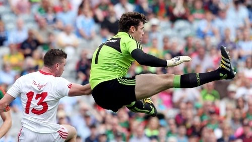 (Source: rte.ie) David Clarke acrobatically clears the danger.