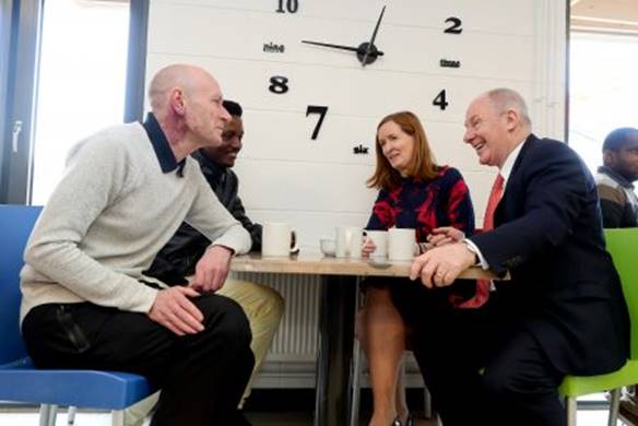 Group discussion around a table
