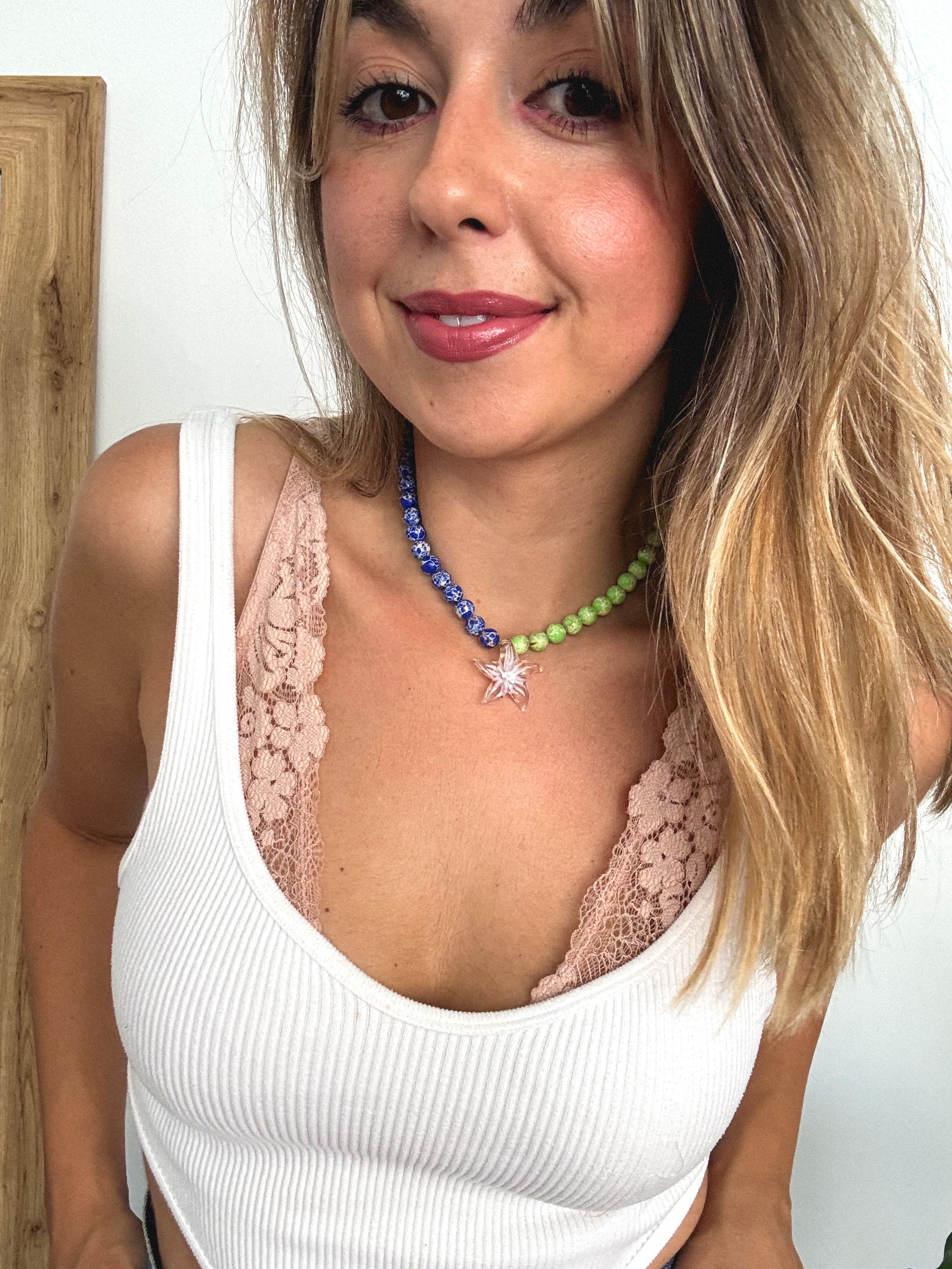 Collar Nani verde- azul