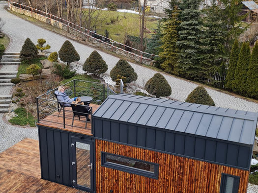 Tiny House Paris von oben.