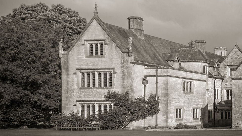 The North Wing at Athelhampton. It is convincingly Tudor looking, but was built in the 1920s as Tudor imitation instead. It is three stories high, and stone built.