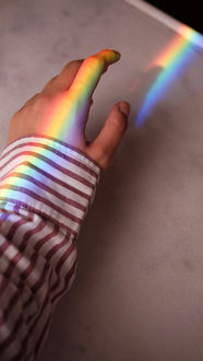 Effet lumière artistique arc-en-ciel