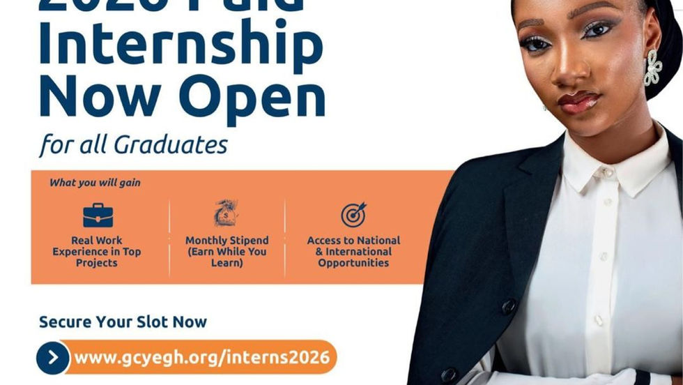 LAUNCH YOUR FUTURE WITH THE GHANA CHAMBER OF YOUNG ENTREPRENEURS 2026 PAID INTERNSHIP.