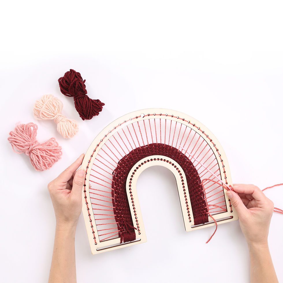 Thumbnail: RAINBOW - MAROON | weaving kit