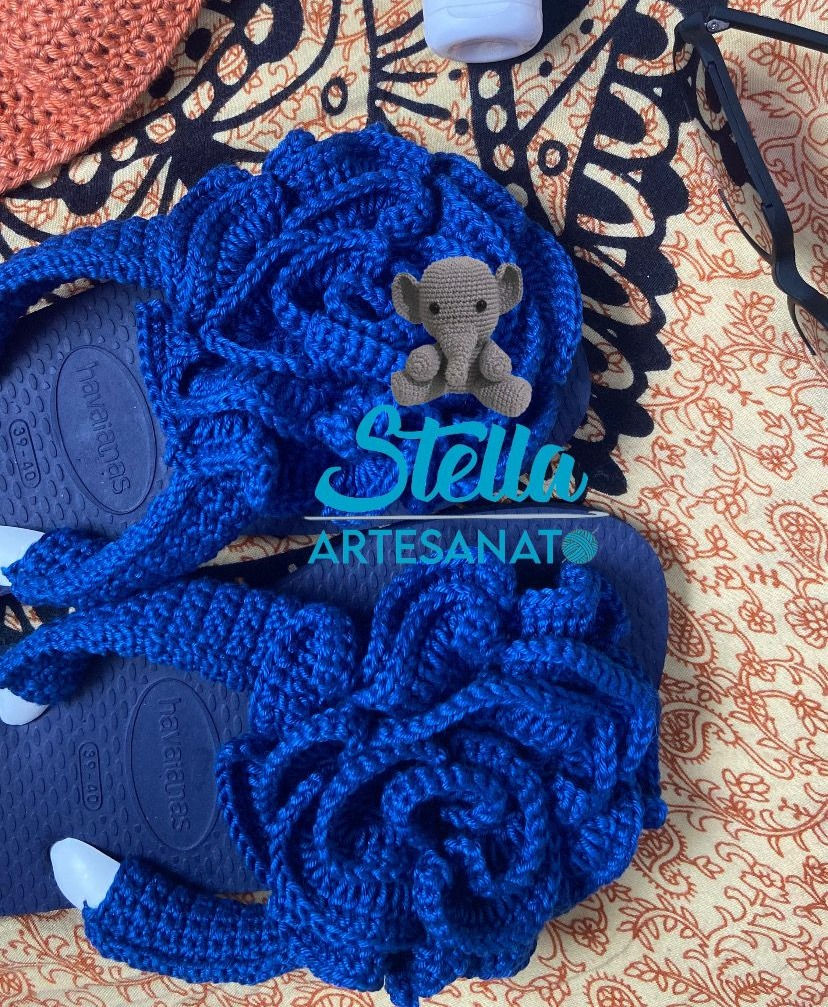 Miniatura: Havaianas de crochê