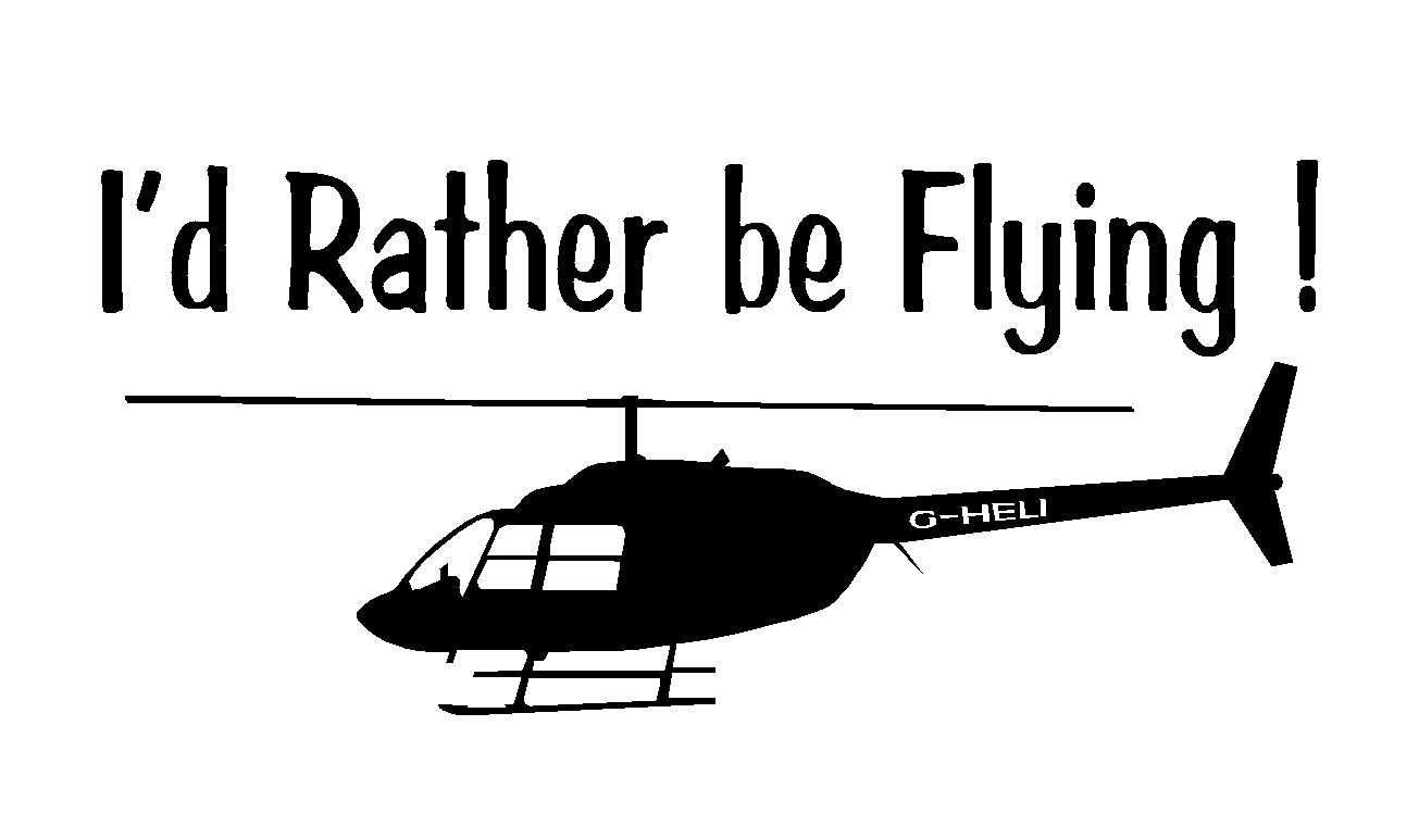 I'd Rather Be Flying Car Sticker