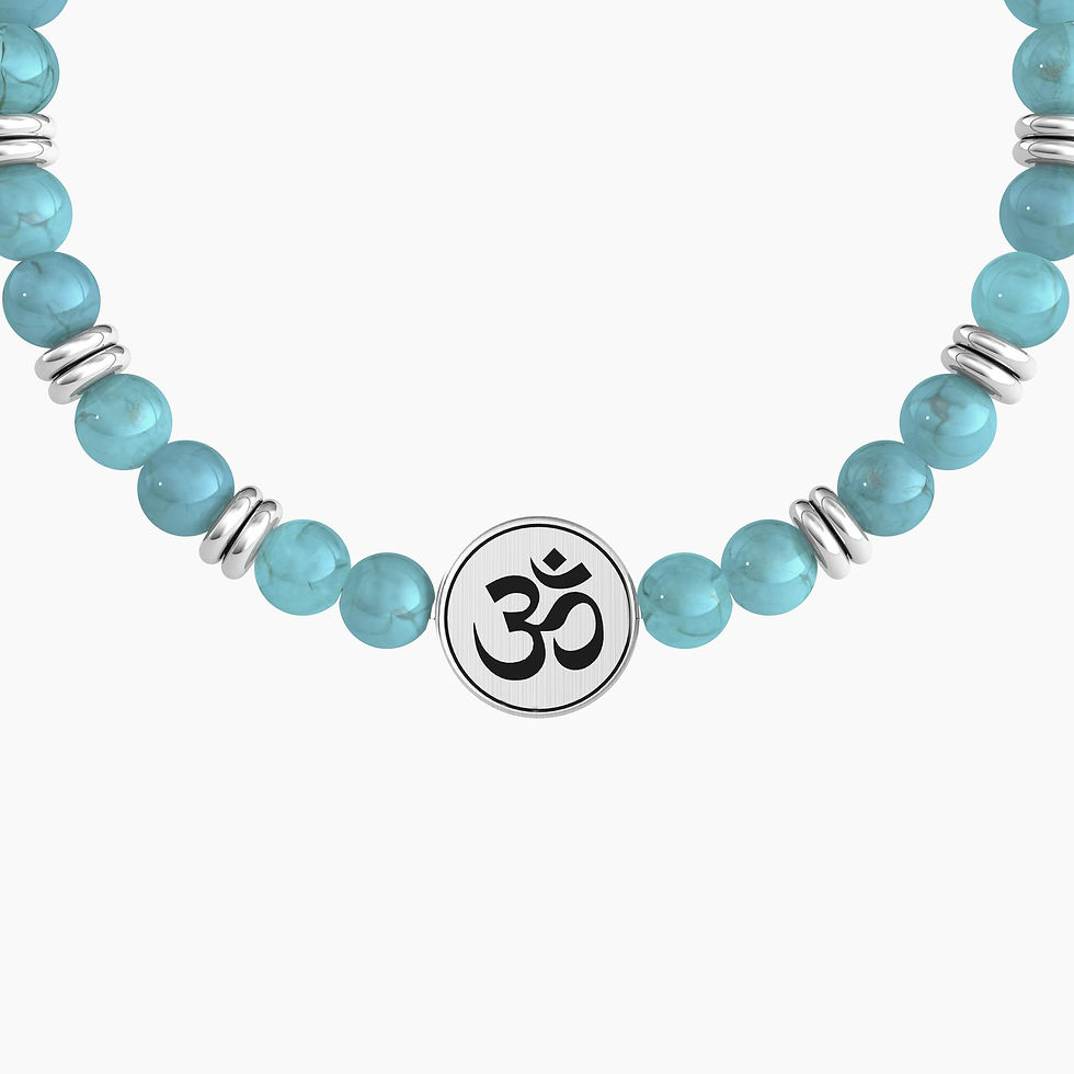 Miniatura: Bracciale Kidult donna con pietre turchesi "Think Positive"