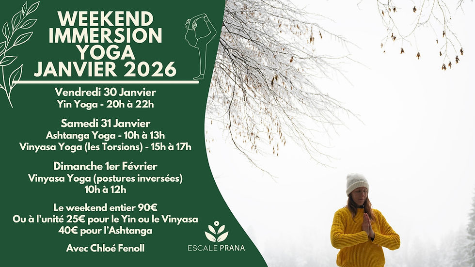 Weekend Immersion Yoga Janvier 2026