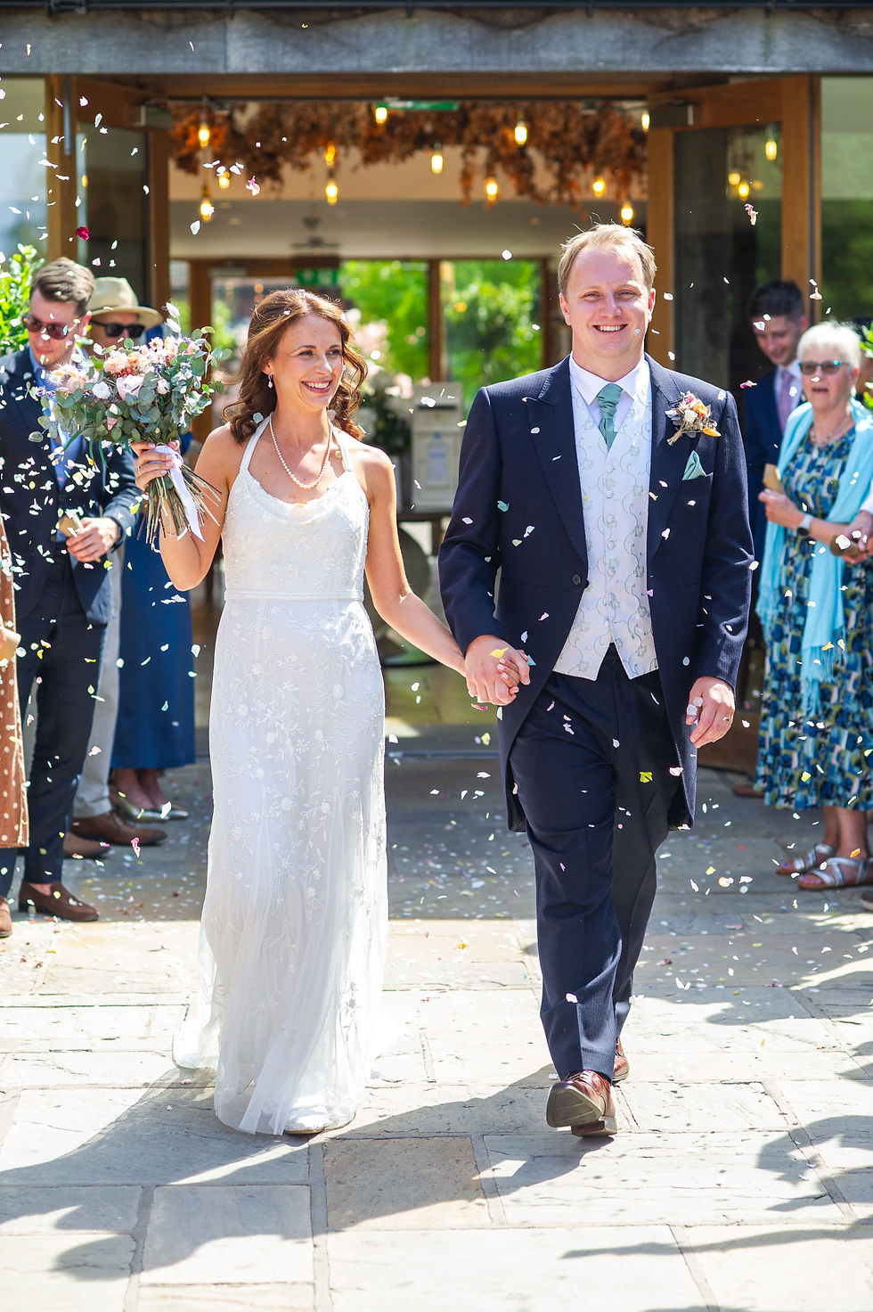 Just married confetti photo