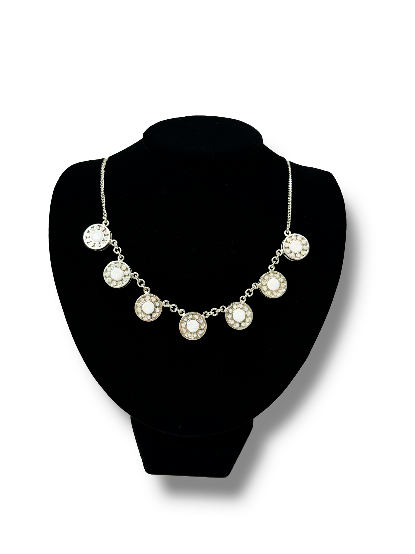 Collar Lunas Eternas | Ópalo Blanco en Plata .950