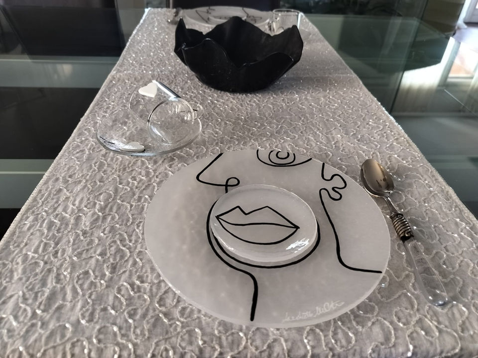 Abstract Art Appetizer Plate