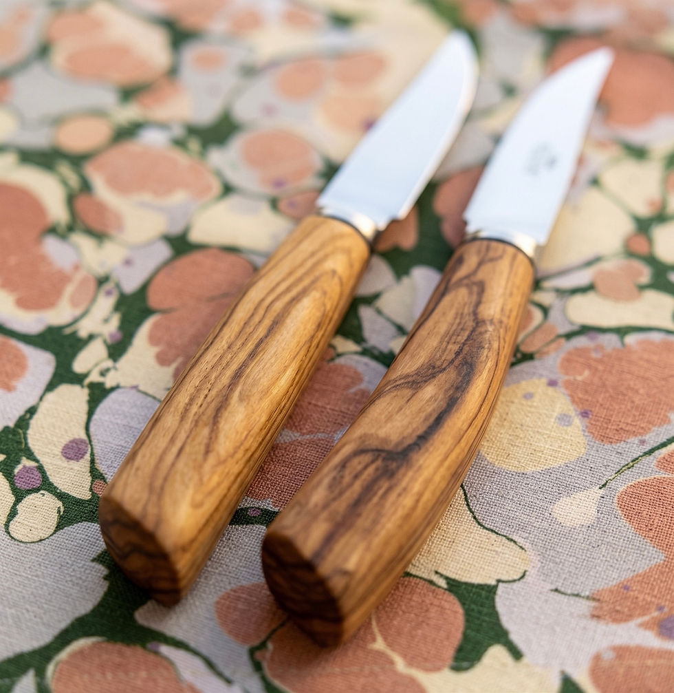 Italian Made Olive Wood Steak Knives Fontani Scarperia Italy