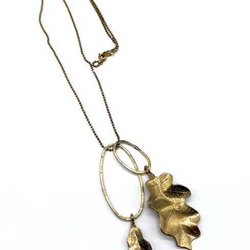 Organic Leaf Necklace-Sage