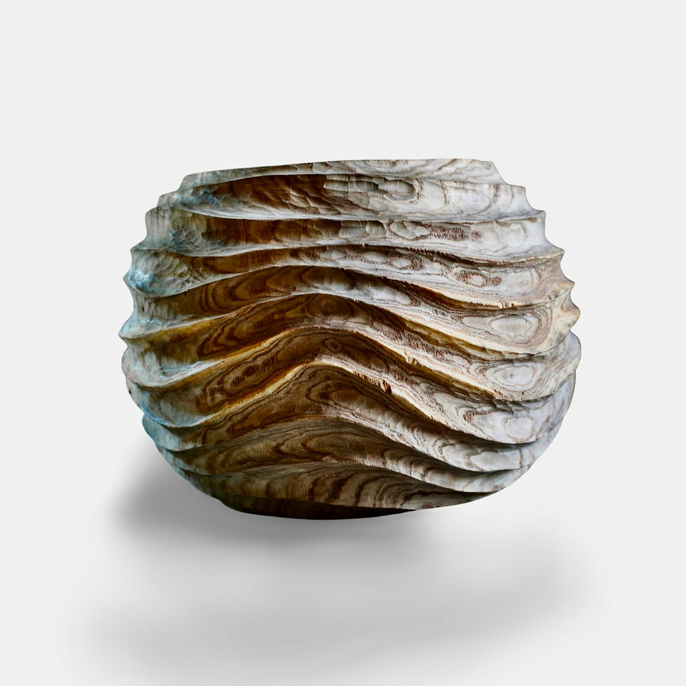 Sustainable Elm Wood Vase